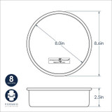 Round Cake Pan 8x2 Aluminum