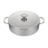 Le Creuset Stainless Steel Rondeau Pan with Lid, 4.5-Quart