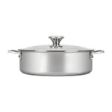 Le Creuset Stainless Steel Rondeau Pan with Lid, 4.5-Quart