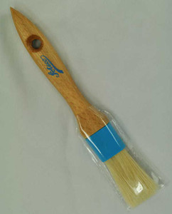 Boar Bristle Pastry Brush With Blue Ferrule, 1 in. Boar Bristle Pastry Brush With Blue Ferrule, 1 in.
