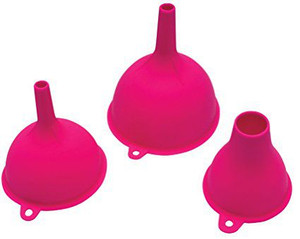 Silicone Canning Funnels, Set of 3 Silicone Canning Funnels, Set of 3