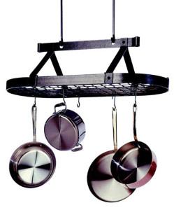 Three Foot Oval Rack, Hammered Steel Three Foot Oval Rack, Hammered Steel