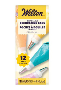 16" Disposable Decorating Bags, 12 Bags