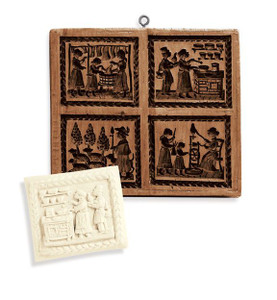 House on the Hill Family Life Springerle Mold House on the Hill Family Life Springerle Mold