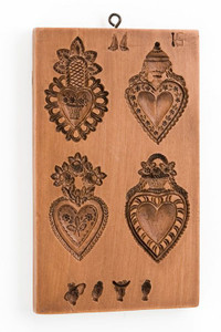 House On The Hill Four Hearts Springerle Mold House On The Hill Four Hearts Springerle Mold