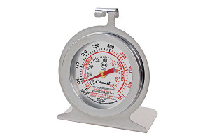Escali AH1 Stainless Steel Oven Safe Meat Thermometer, Extra Large  2.5-inches Dial, Temperature Labeled for Beef, Poultry, Pork, and Veal  Silver NSF