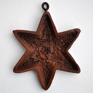 House on the Hill Six Point Star Springerle Mold