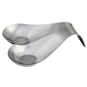 Double Stainless Steel Spoon Rest Double Stainless Steel Spoon Rest