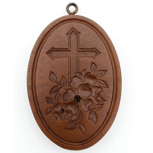 House on the Hill Easter Cross With Woodland Flowers Springerle Mold