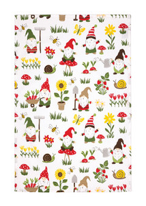 MUkitchen Cotton Dish Towel, Gnomes