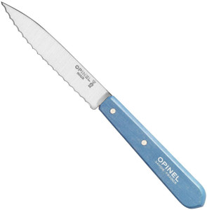 Opinel No. 113 Sky Blue Serrated Paring Knife Opinel No. 113 Sky Blue Serrated Paring Knife