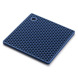 Navy Blue Silicone Honeycomb Potholder & Trivet