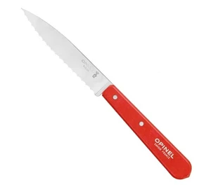 Opinel No. 113 Red Serrated Paring Knife
