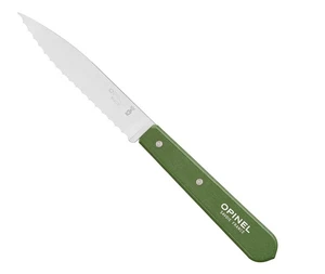 Opinel No. 113 Dark Green Serrated Paring Knife