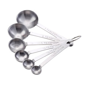 Mrs. Anderson's Round Stainless Measuring Spoons, Set of 6
