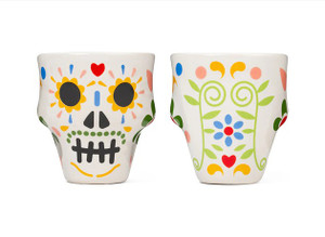 Sugar Skull Shot Glass Set of 2