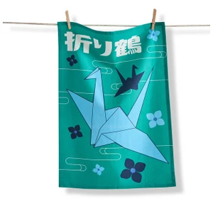 Paper Crane Dishtowel