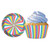 Rainbow Swirl Standard Baking Cups 32 ct