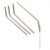 Stainless Steel Set of 4 Drinking Straws with Cleaning Brush