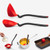 Dreamfarm Fladle Red and Black Fold Flat Scraping Ladle