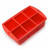 Red Silicone Ice Cube Tray - Six 2x2-In Cubes