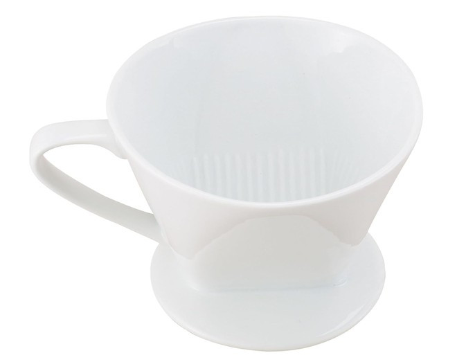 #4 Cone White Porcelain Coffee Filter Holder