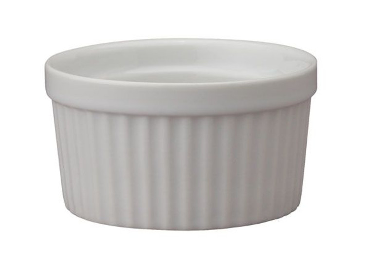 Round Porcelain Souffle Dish,  Ramekin 4 oz.