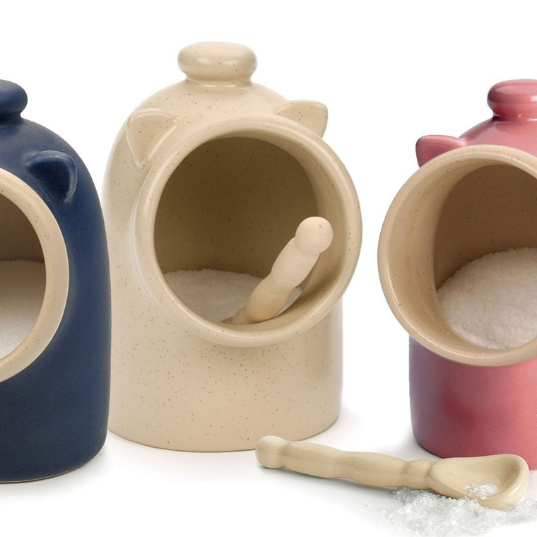 RSVP Stoneware Salt Piglet, Oatmeal