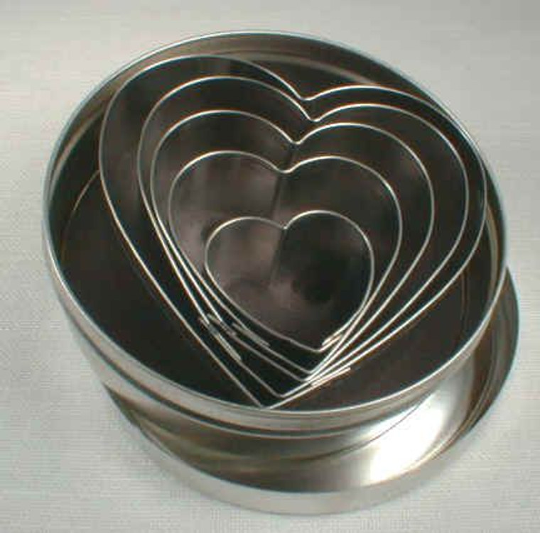 Heart Cookie Cutters, Set of 5