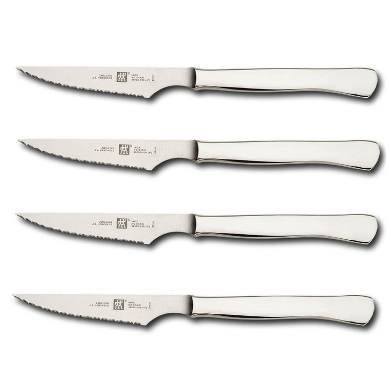 Zwilling J.A. Henckels 4-Pc Stainless Steel Serrated Steak Knife Set