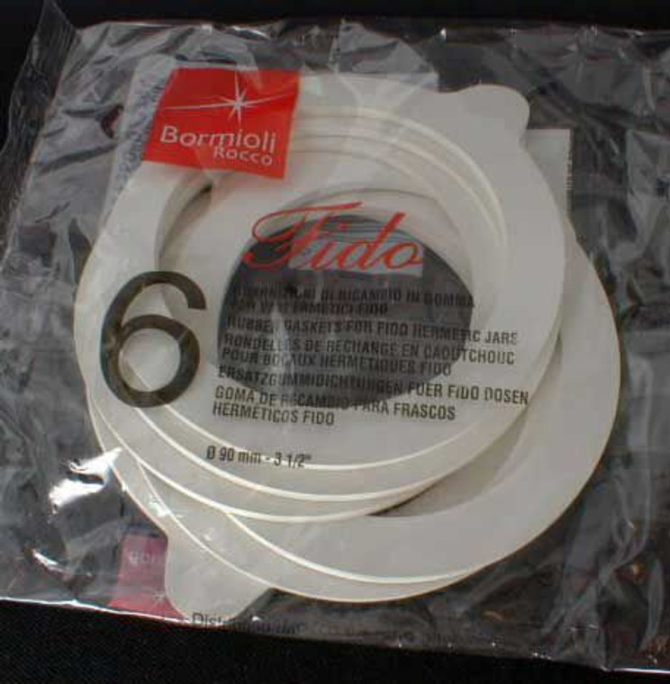 Fido 90 mm Rubber Gaskets, 6 Pack