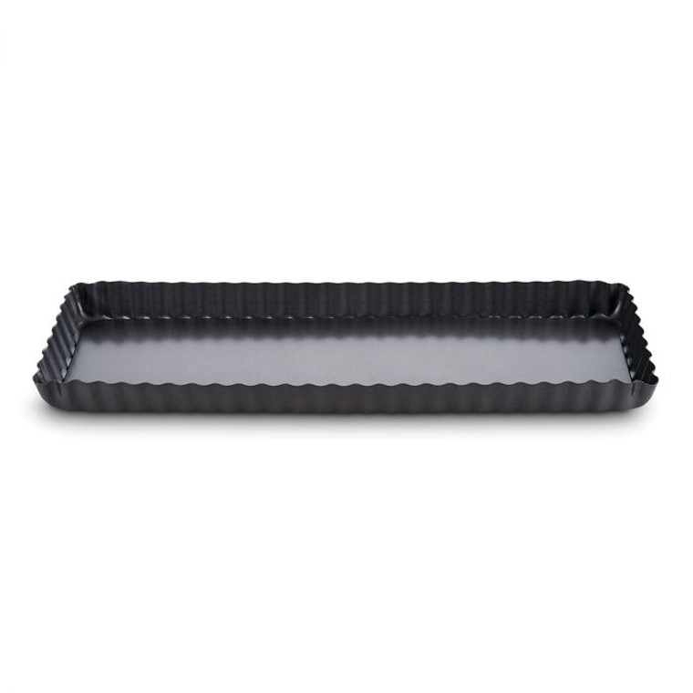 Rectangular Fluted Quiche Pan With Removable Insert, Non-Stick