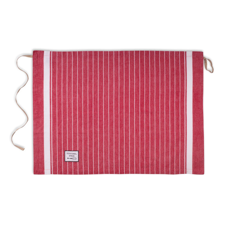 Dishtowel Apron Red Classic Stripe