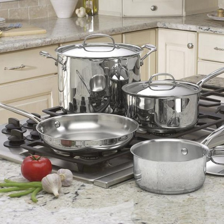 Cuisinart Chef's Classic Stainless Steel 7 Piece Cookware Set