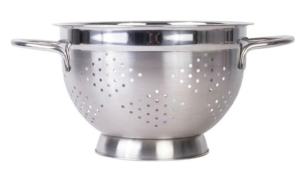 Stainless Steel Footed Colander with Handles, 2 Qt