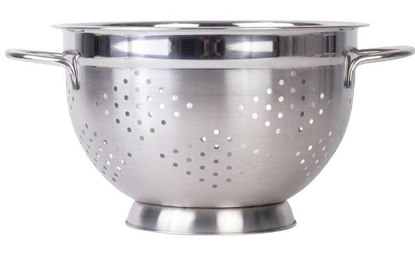 Stainless Steel Footed Colander with Handles, 5 Qt