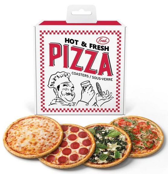 Hot & Fresh Pizza Coaster Set of 4