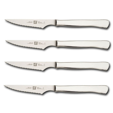 ZWILLING 4-pc Stainless Steel Serrated Steak Knife Set - Stainless