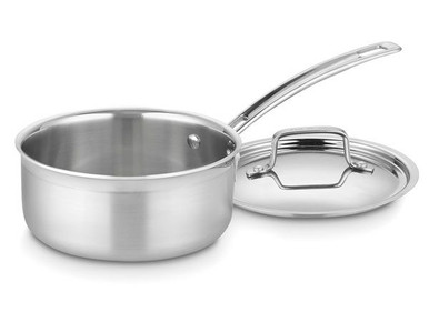 Cuisinart MultiClad Pro Sauce Pan with Lid, 4 Quart - Fante's Kitchen Shop  - Since 1906