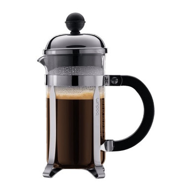 BODUM French Press Matte Black Glass Plastic 2 Cup Coffee Maker L000