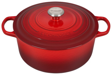 Cerise Red 7.25 quart Round Dutch Oven Signature