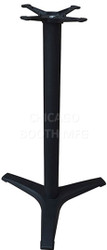 Three Prong 22" Span Table Base - Pub Height - Black