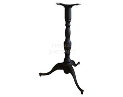 Queen Anne 3 Prong 26" Span Table Base - Dining Height - Black