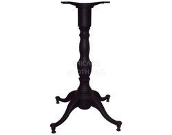 Queen Anne 4 Prong 22" Span Table Base - Dining Height - Black