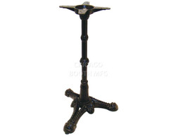 Cast Iron Three Prong 20" Span Decorative Table Base - Dining Height - Black