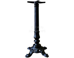 Cast Iron Four Prong 24" Span Decorative Table Base - Pub Height - Black