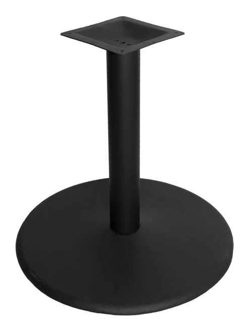 Disk-series 30" Round Table Base - Pub Height - Black
