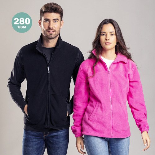 Jacheta fleece unisex pentru adulti de 280g cu posibilitate de personalizar de la goodiebags.ro