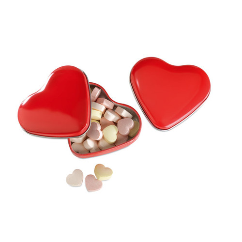 Lovemint - Heart tin box with candies