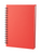 Caiet cu spirala rosu, personalizat, dimensiune A6, cu 80 de pagini dictando din hartie reciclata